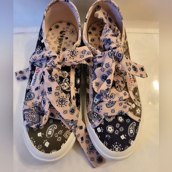 NEW SUPERGA 2750 "Bandana" Canvas w/Bandana Print Sneakers Sz.6/36 Ret. $89 - Picture 4 of 10